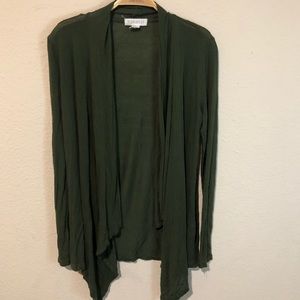olive green cardigan